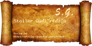 Stoller Gyárfás névjegykártya